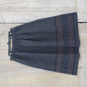 Vintage Gray Wool Skirt